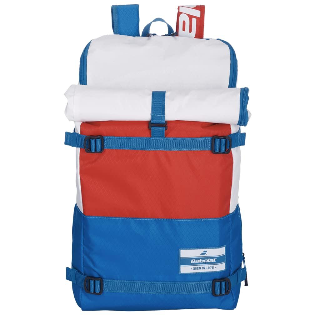Babolat EVO 3 + 3 Tennis Backpack (White/Blue/Red) - Image 2