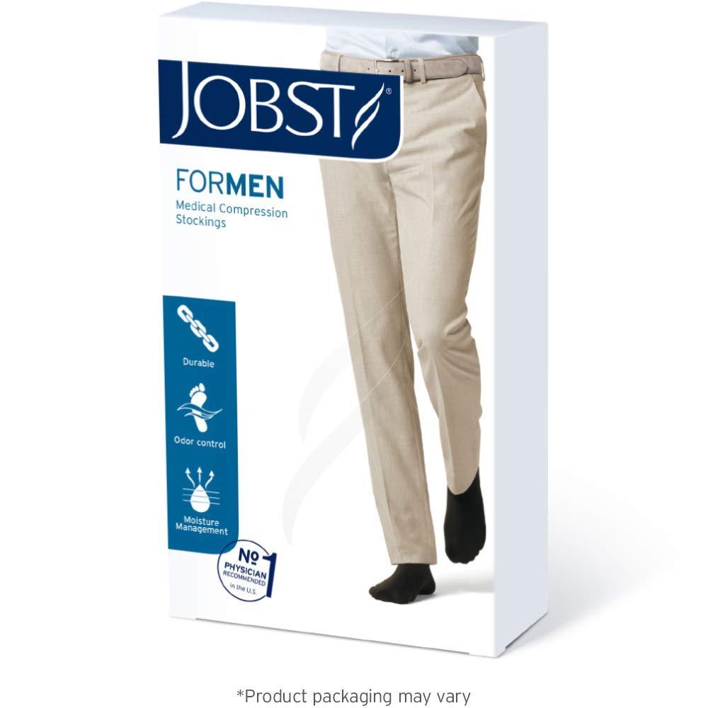JOBST for men knee high 15-20 mmHg Compression Socks, Closed Toe, Large, White - Image 4