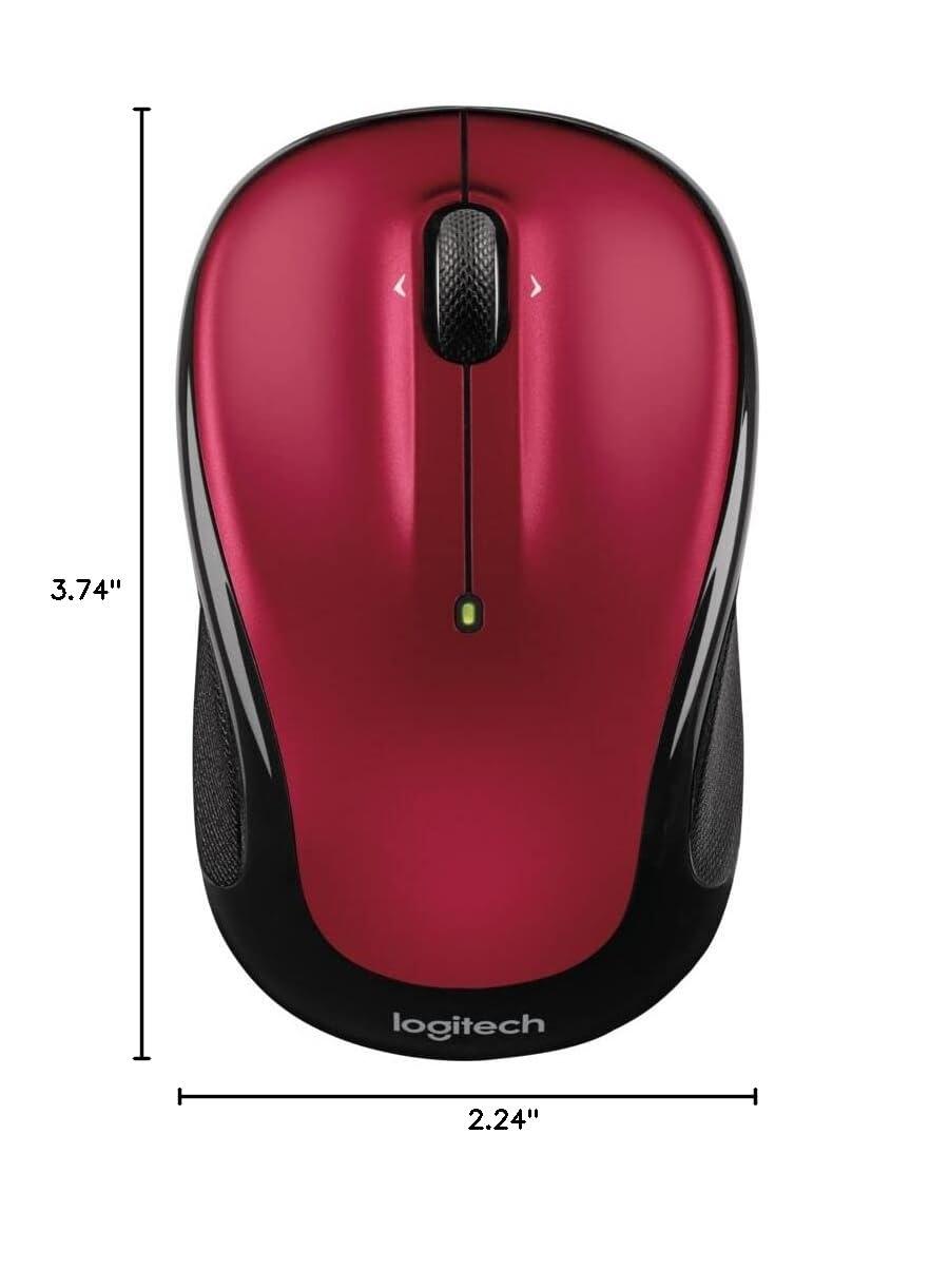Logitech Wireless Mouse M325 with Designed-For-Web Scrolling - Red - Image 4