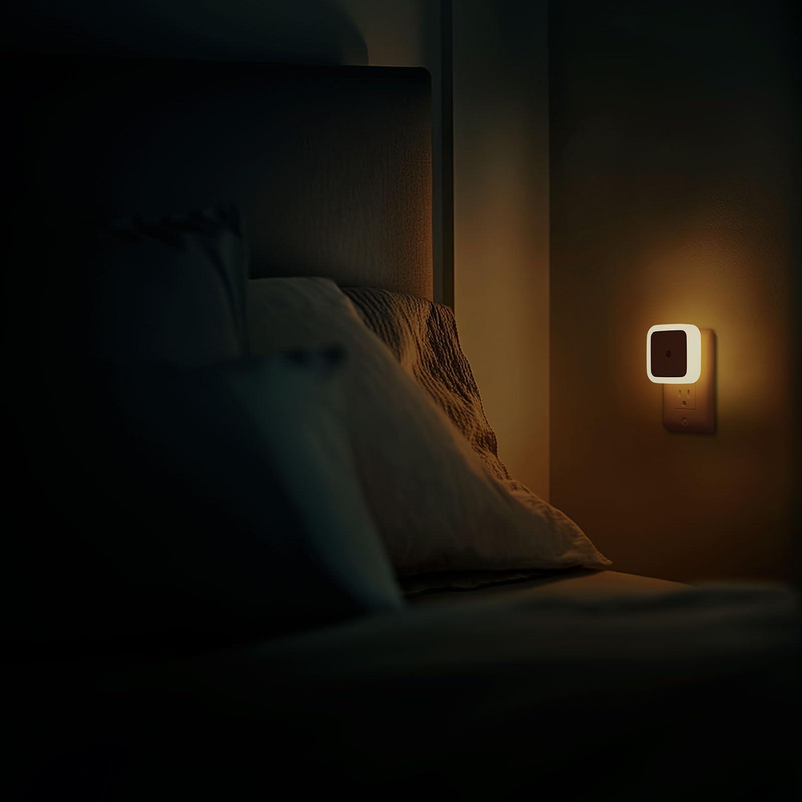 Sujeet Night Light, Night Lights Plug into Wall 4-Pack, Nightlight Plug in Night Lights, Dusk to Dawn Night Lamp Led Night Light for Bedroom, Bathroom, Hallway Warm White - Image 8