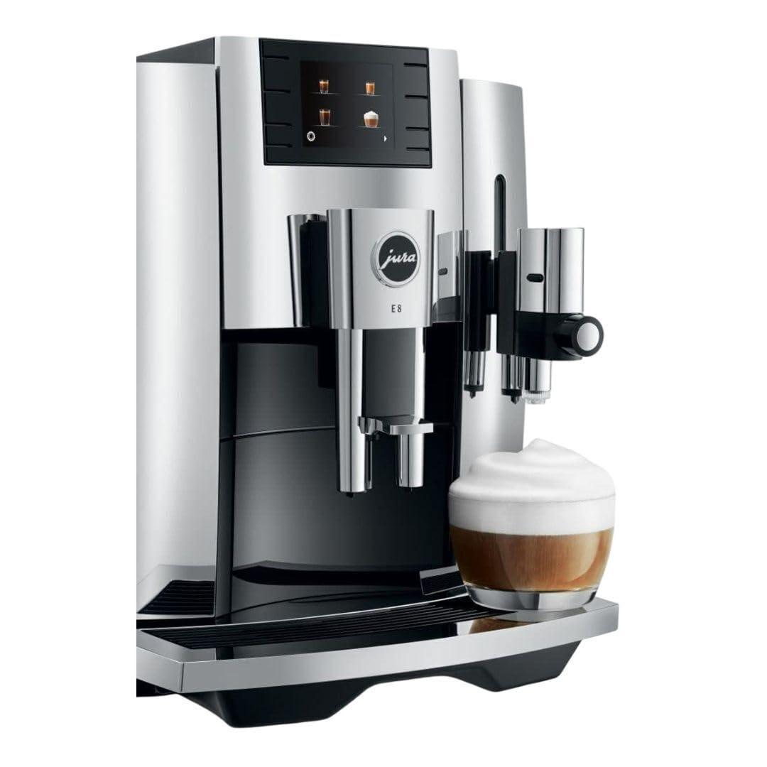 Jura E8 Automatic Coffee Machine with 17 Programmed Specialties, 2.8-Inch Display, and Professional Aroma Grinder (Chrome, Renewed) - Image 4
