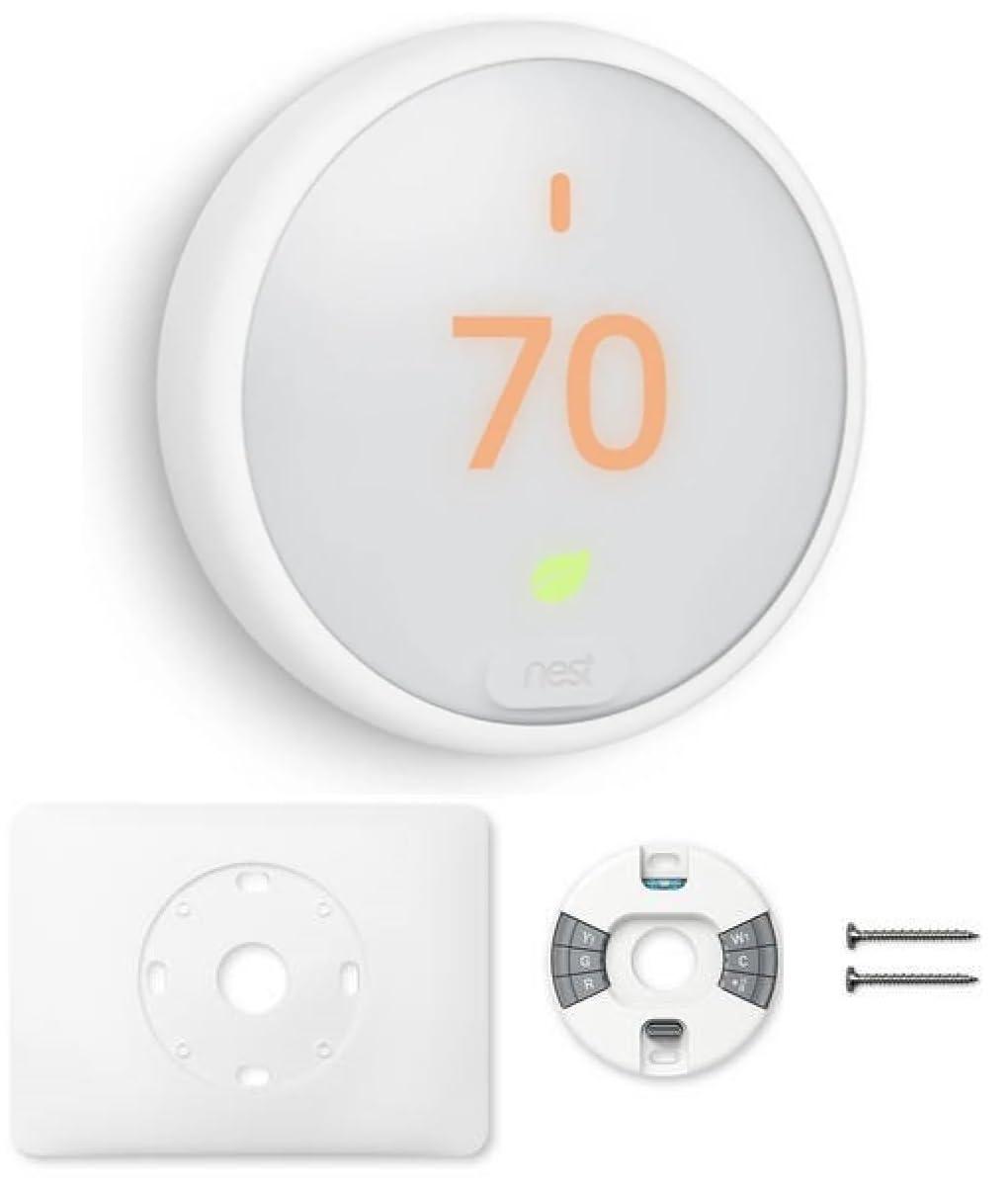 Google Nest Thermostat - Programmable Smart Learning Thermostat with Easy Installation and Trim Kit Bundle, White - Image 3