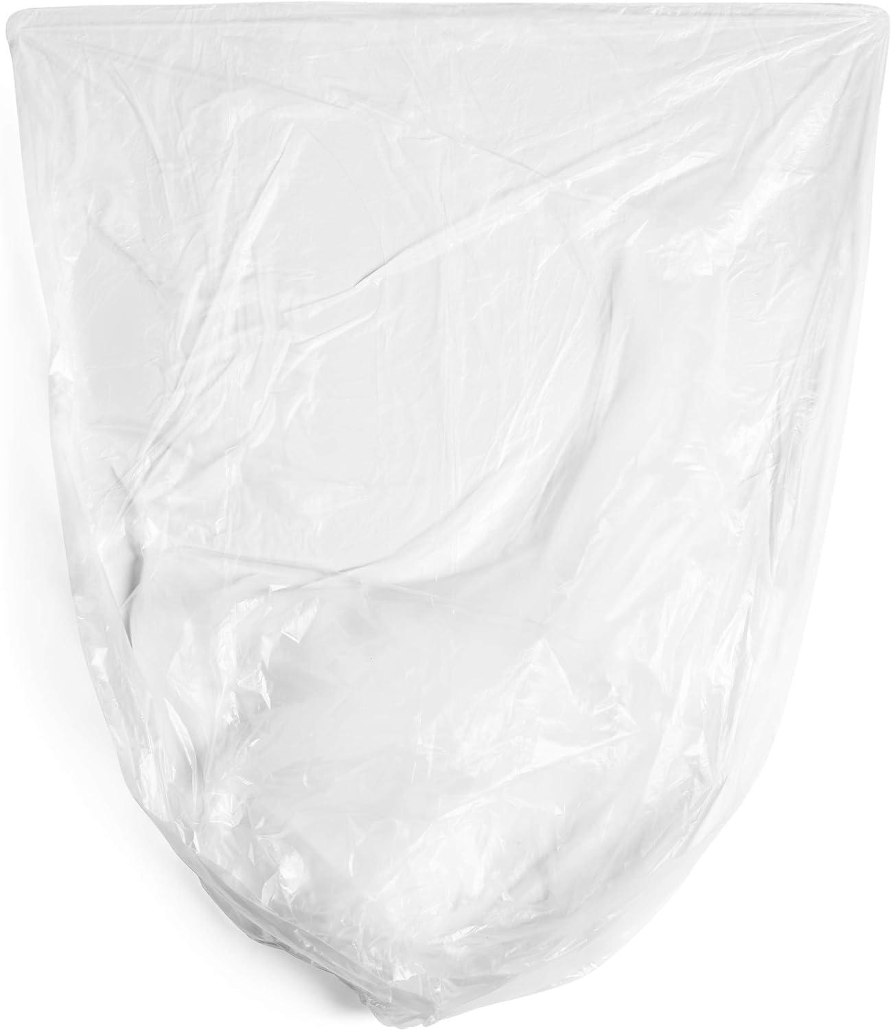 Aluf Plastics High Density Trash Bags, 16 Gallon, 1000 Count, 8 Micron (eq), 24" x 33", Clear, for Bathroom, Office, Industrial, Commercial, Janitorial, Municipal, Recycling - Image 5
