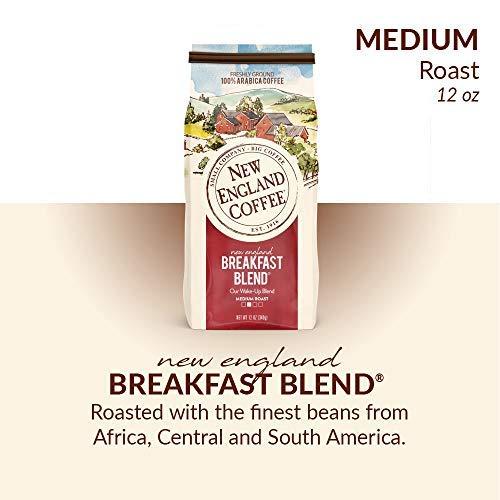 New England Coffee Breakfast Blend Medium Roast Ground Coffee, 12oz Bag (Pack of 1) - Image 2