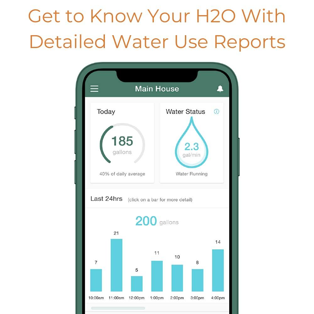 Flume2 Smart Home Water Monitor and Leak Detector – Real-Time Water Usage Tracking, Easy Installation, No Plumbing Required - Image 3