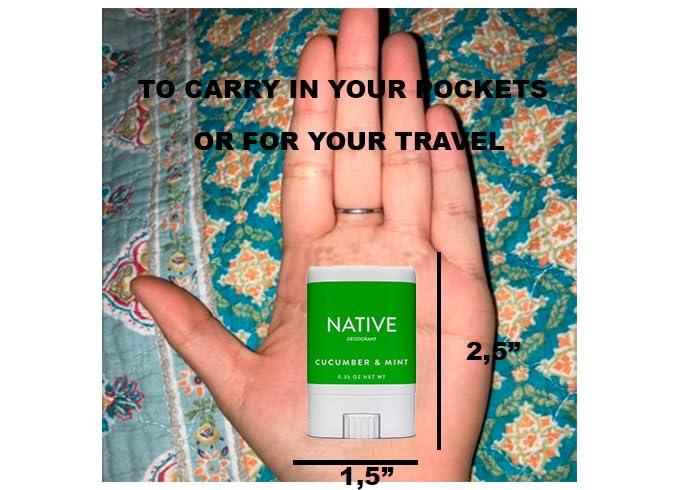 Native Deodorant Mini - For Men & Women - Sea Salt & Cedar - Trial Size - 0.35 Oz - Pack Of 02 - Image 7