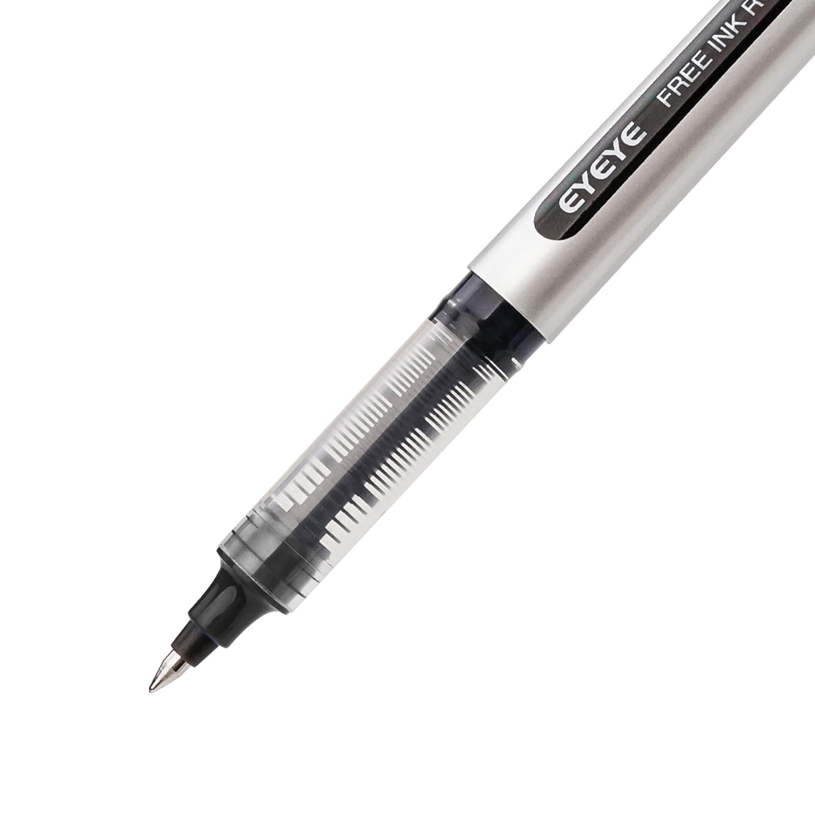 EYEYE 0.5mm Black Rollerball Pens 25 Pack, Extra Fine Point Roller Ball Pen Quick Dry, Liquid Ink Pens Fine Point Smooth Writing Pen for Journaling, Note Taking, Office, School Supplies - Image 6