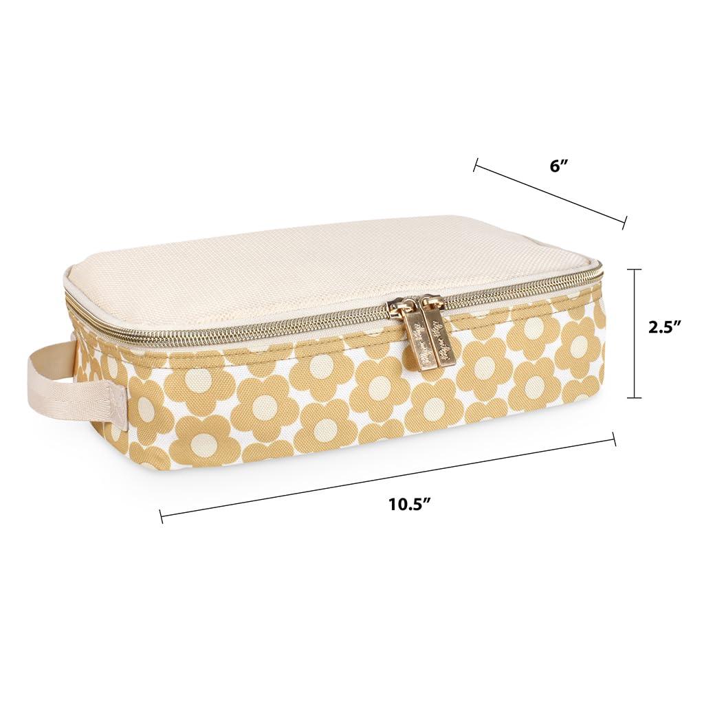 Itzy Ritzy Packing Cubes for Travel – Set of 3 Packing Cubes or Travel Organizers; Each Travel Cube Features a Mesh Top, Double Zippers and a Fabric Handle (Milk & Honey) - Image 2