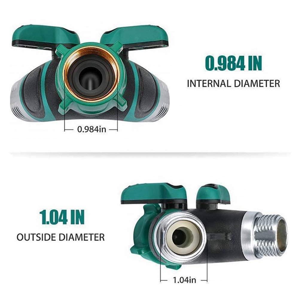 Hose Splitter 2 Way Heavy Duty, Garden Hose Splitter, Water Hose Splitter,Y Connector Garden Hose Adapter, Hose Y Splitter 2 Valves with 2 Extra Rubber Washers - Image 5