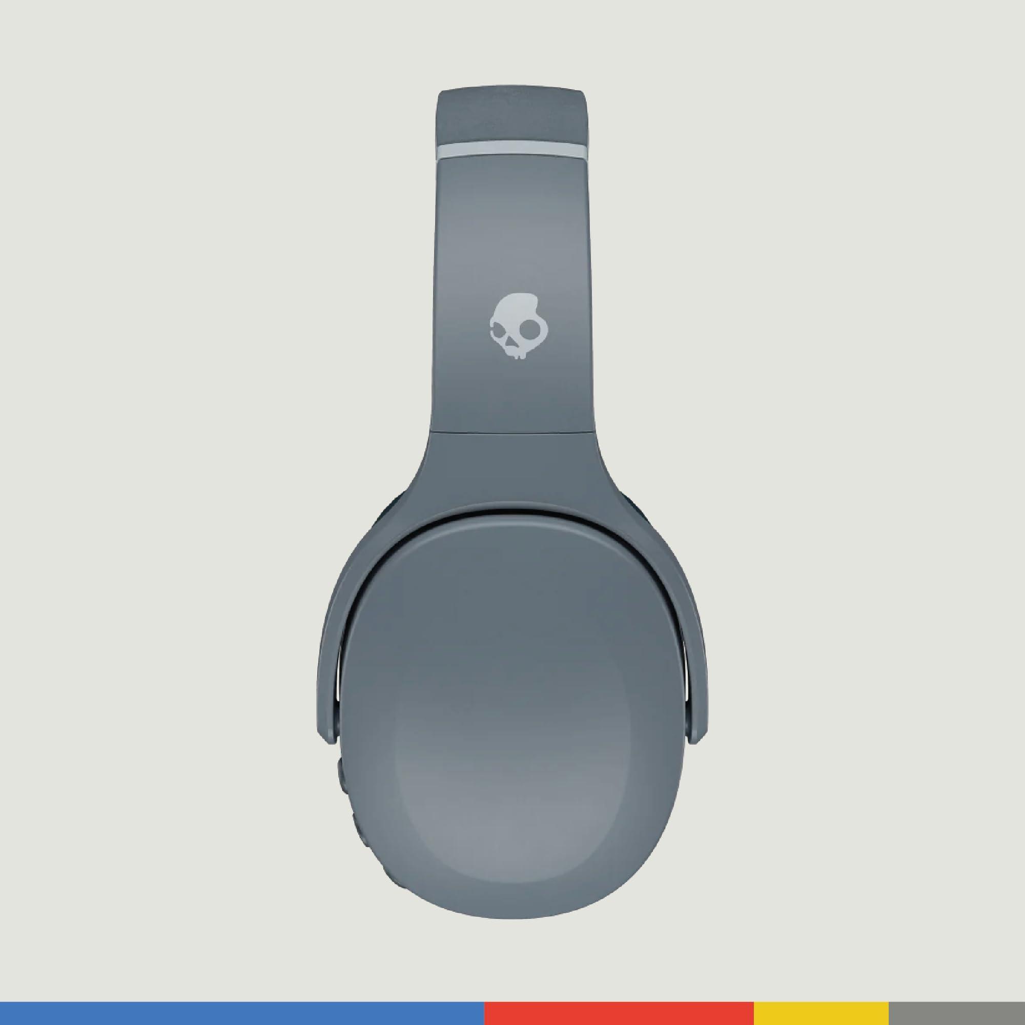 Skullcandy Crusher Evo Wireless Bluetooth Headphones with Multi-Sensory Bass and Charging Cable, Noise Isolating Over-Ear Fit, Up to 40 Hours Battery, Microphone for iPhone Android - Chill Grey - Image 2