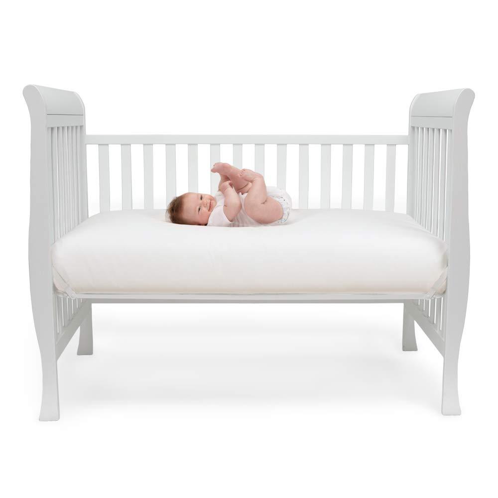 Lullaby Earth Non-Toxic Crib Mattress - Waterproof - Fits Standard Baby and Toddler Bed, White - Image 4