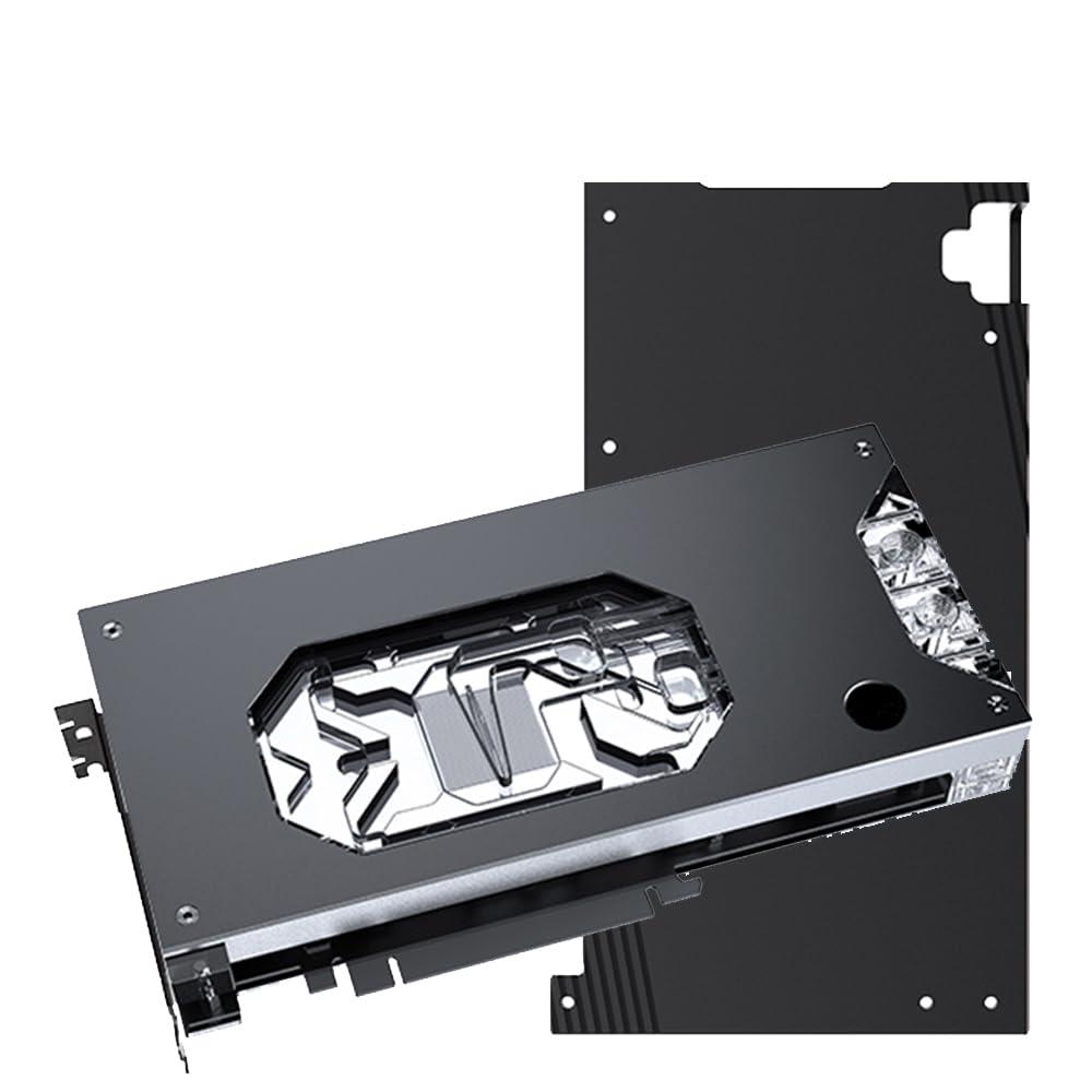 GPU Waterblock Water Cooling Block Use for ASUS ROG RTX 5090 5090TI Graphics Card/PC Copper Cooler Radiator RGB Aura 5V RBW/with Metal Backplate (for ASUS Prime RTX 5080 O16G)