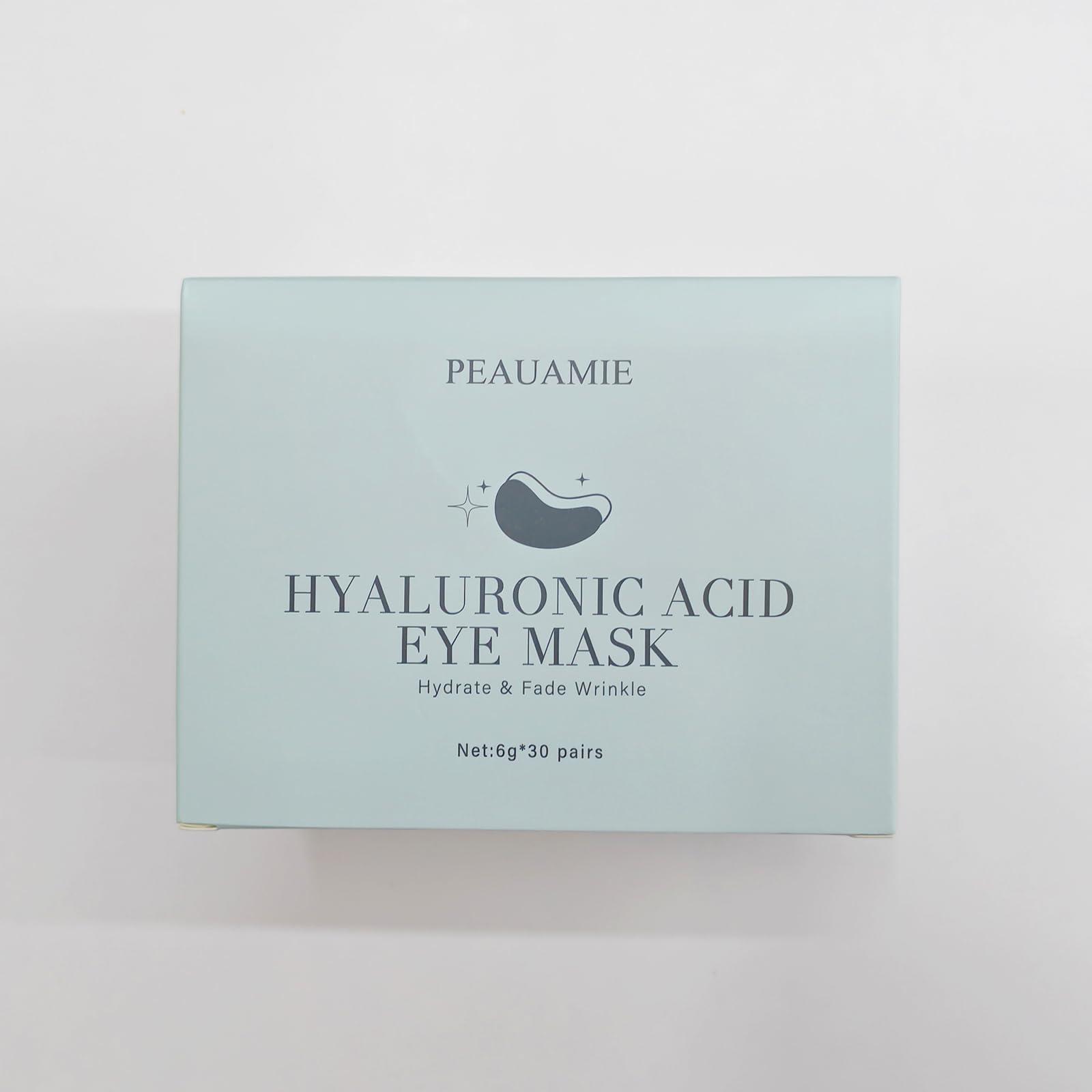 PEAUAMIE Under Eye Patchs Hyaluronic Acid Eye Mask for Dark Circles and Puffiness Wrinkle Eye Bags 30 Pairs - Image 8