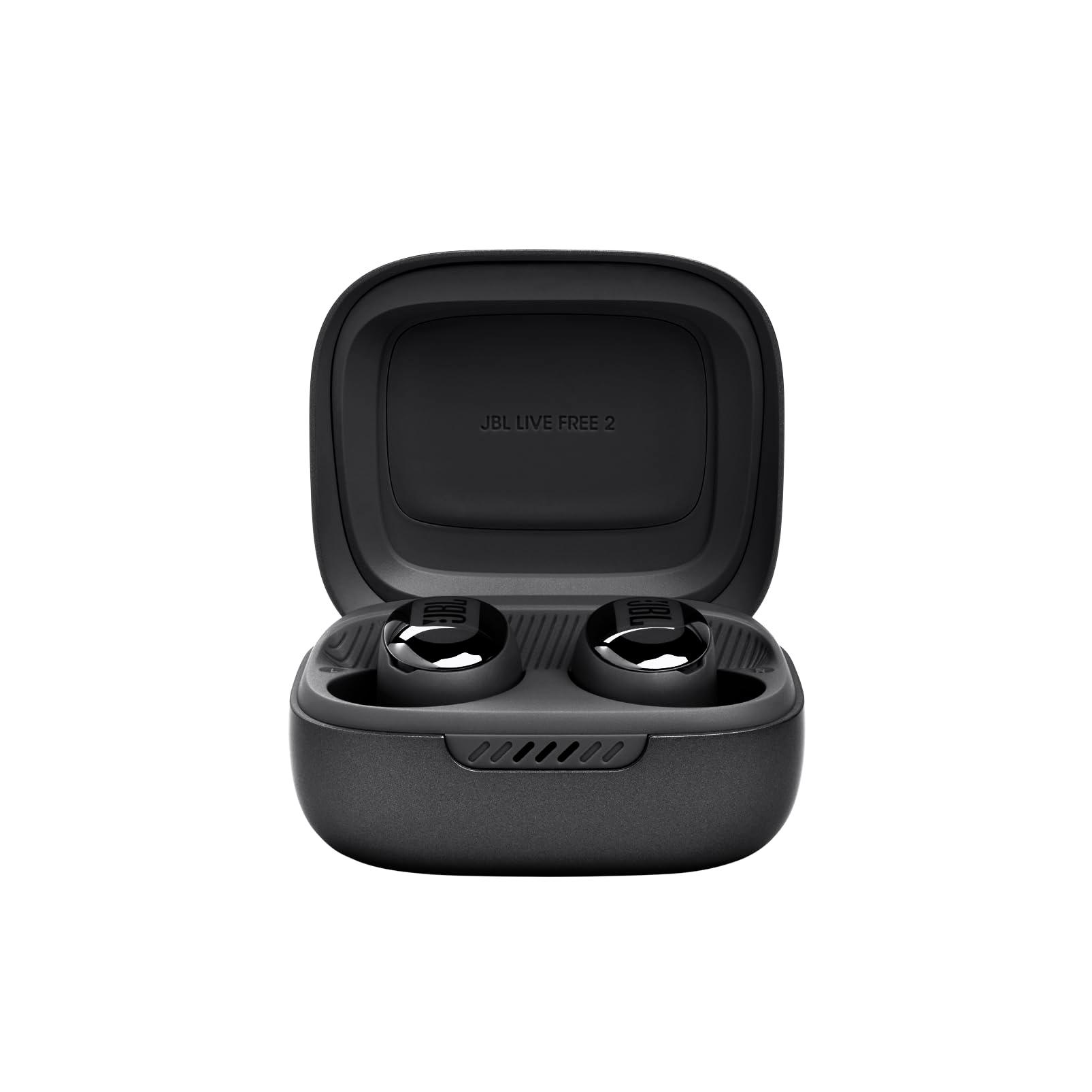 JBL Live Free 2 - True Wireless Noise Cancelling Earbuds, Up to 35hrs of Playtime, 6 mics for Perfect Calls with Zero Noise, IPX5 Waterproof, Oval Tubes for Better Comfort, Isolation, & bass (Black) - Image 8