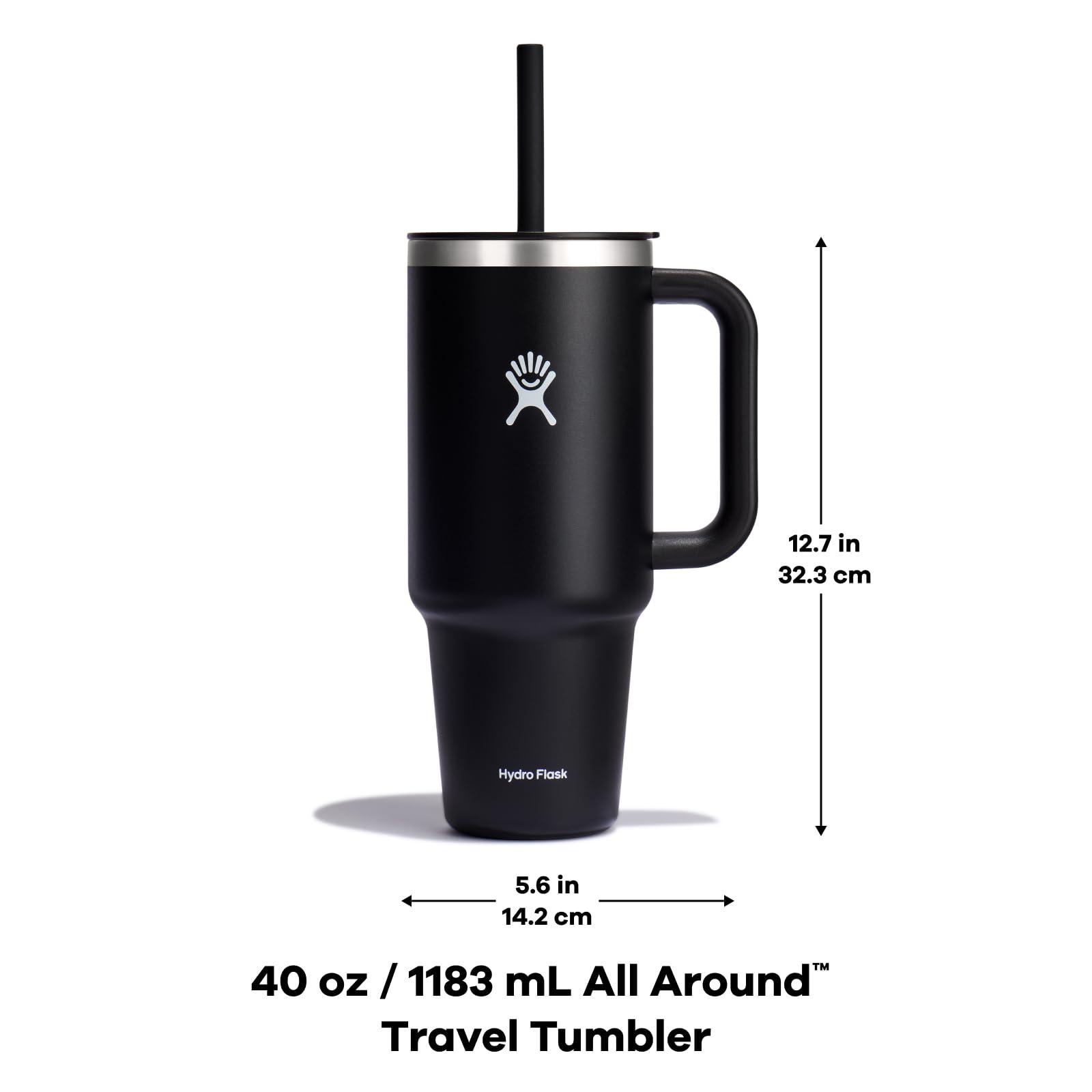 Hydro Flask 40 Oz Travel Tumbler with Handle, Lid and Straw - Insulated Stainless Steel in Trillium - Image 3