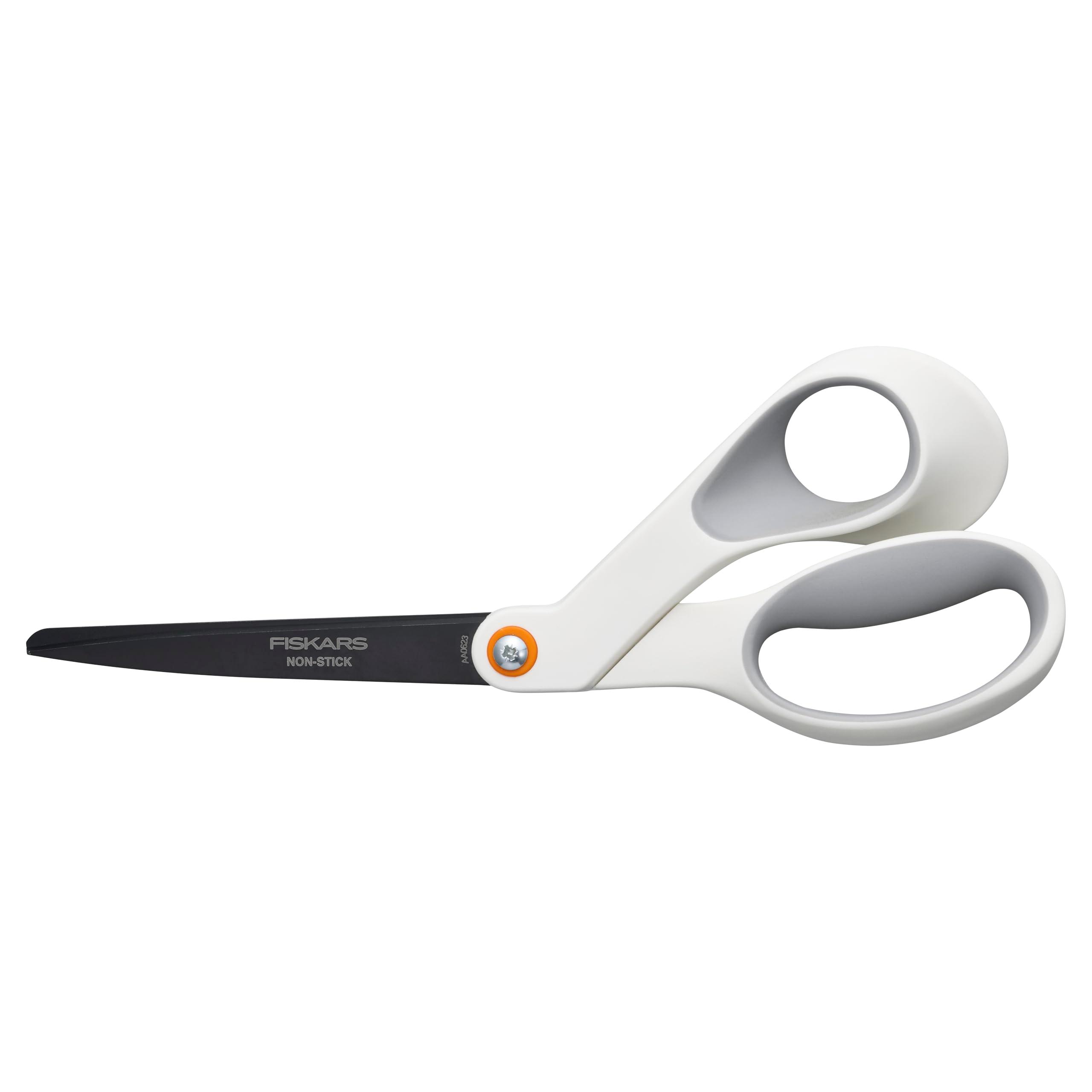 Fiskars 8" Comfort Grip Non-stick Titanium All Purpose Scissors -