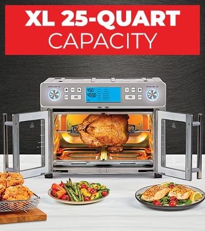 Emeril Lagasse Dual Zone 360 Air Fryer Oven Combo with French Door, 25 QT Extra Large, Cook Two Foods in Different Ways, Up to 60% Faster from Frozen to Finish - Image 6