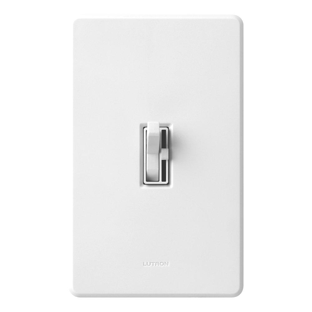 Lutron Toggler 1000-Watt Single-Pole Incandescent Dimmer Switch, AY-10P-WH, White - Image 2