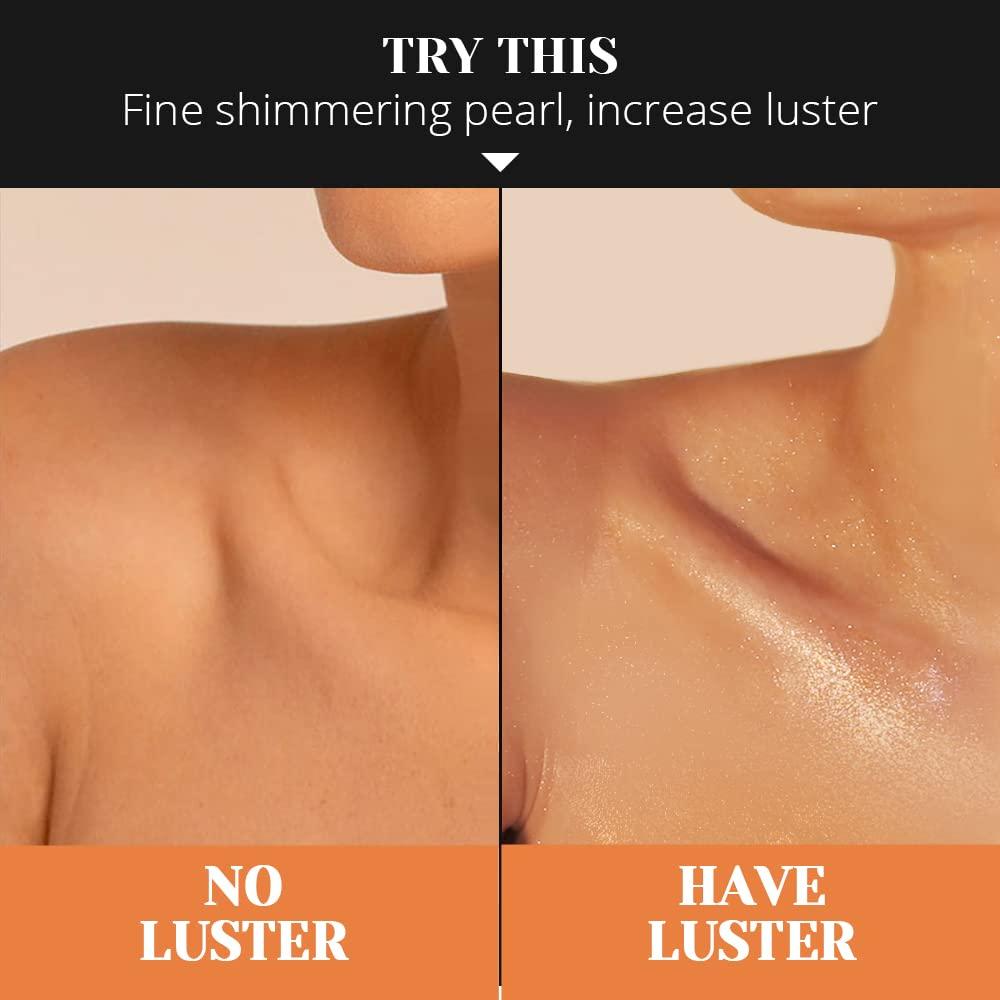 Liyalan Shimmer Body Oil Bronze Gold 5 Color Bronze 3.38 Fl Oz Face Glow Pearl Highlighter Illuminator body Makeup Shine Glitter Gold Liquid Taning - Image 5