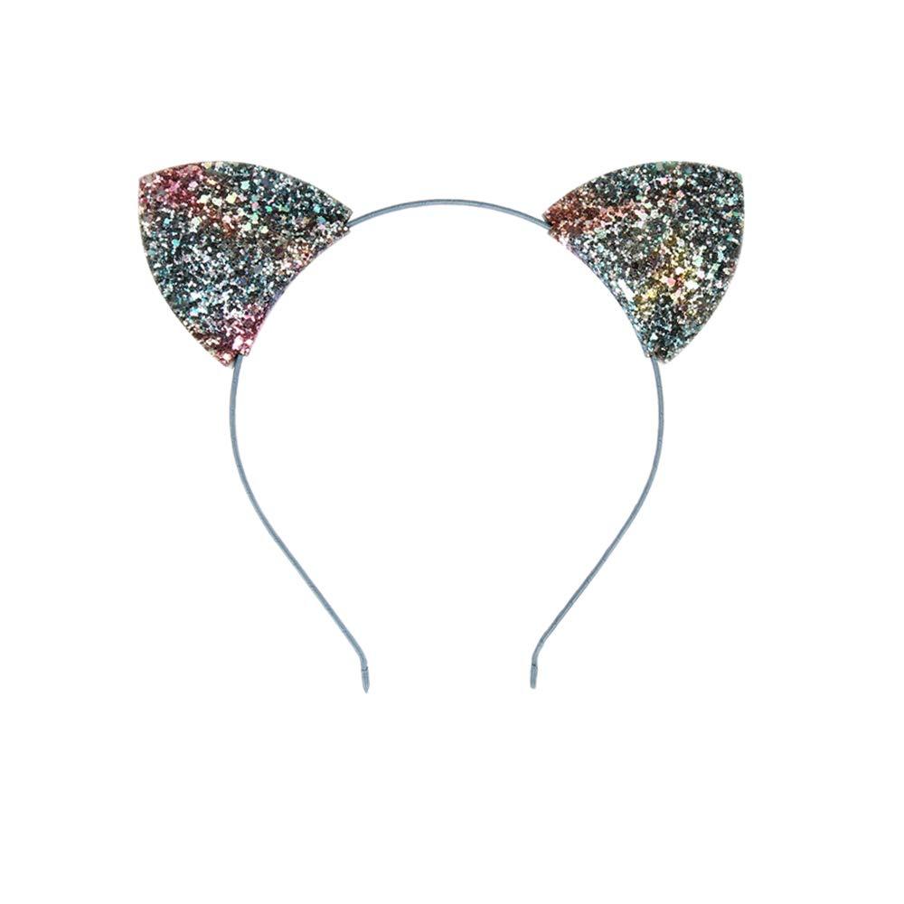 Lirila Leopard Sequin Cat Ears Headband,Glitter/Leopard Print Cat Ears, cheetah ears Headbands Party Decoration for Girls and Women,Assorted Colors,One Size,Pack of 5(Multicolor) - Image 5