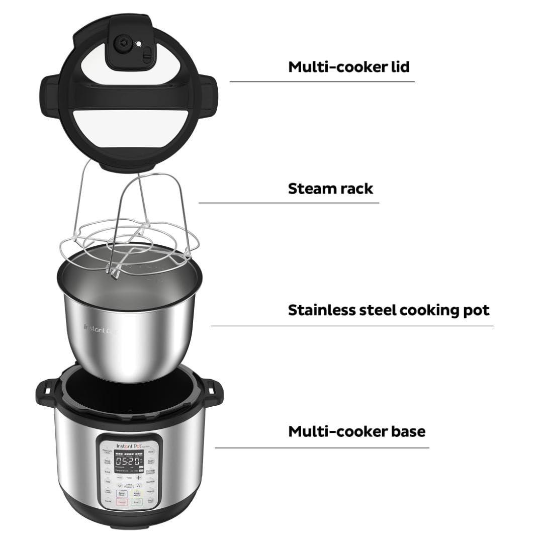 Instant Pot Duo Plus 9-in-1 Multicooker, Pressure Cooker, Slow Cook, Rice Maker, Steamer, Sauté, Yogurt, Warmer & Sterilizer, Includes App With Over 800 Recipes, Stainless Steel, 6 Quarts - Image 9