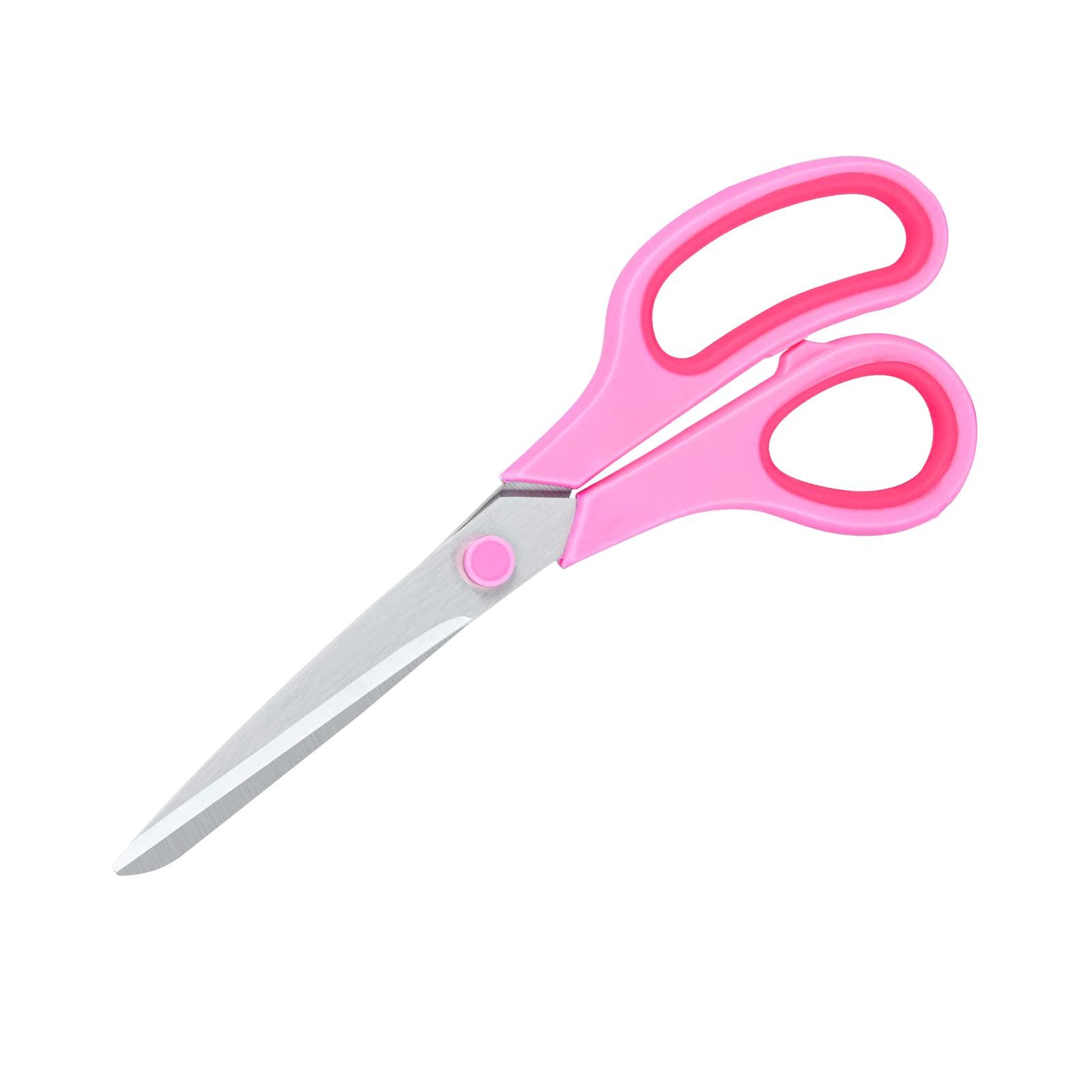 Scissors for Office Home School Craft Sewing Fabric Supplies(Pink), 8 Inch - Image 7