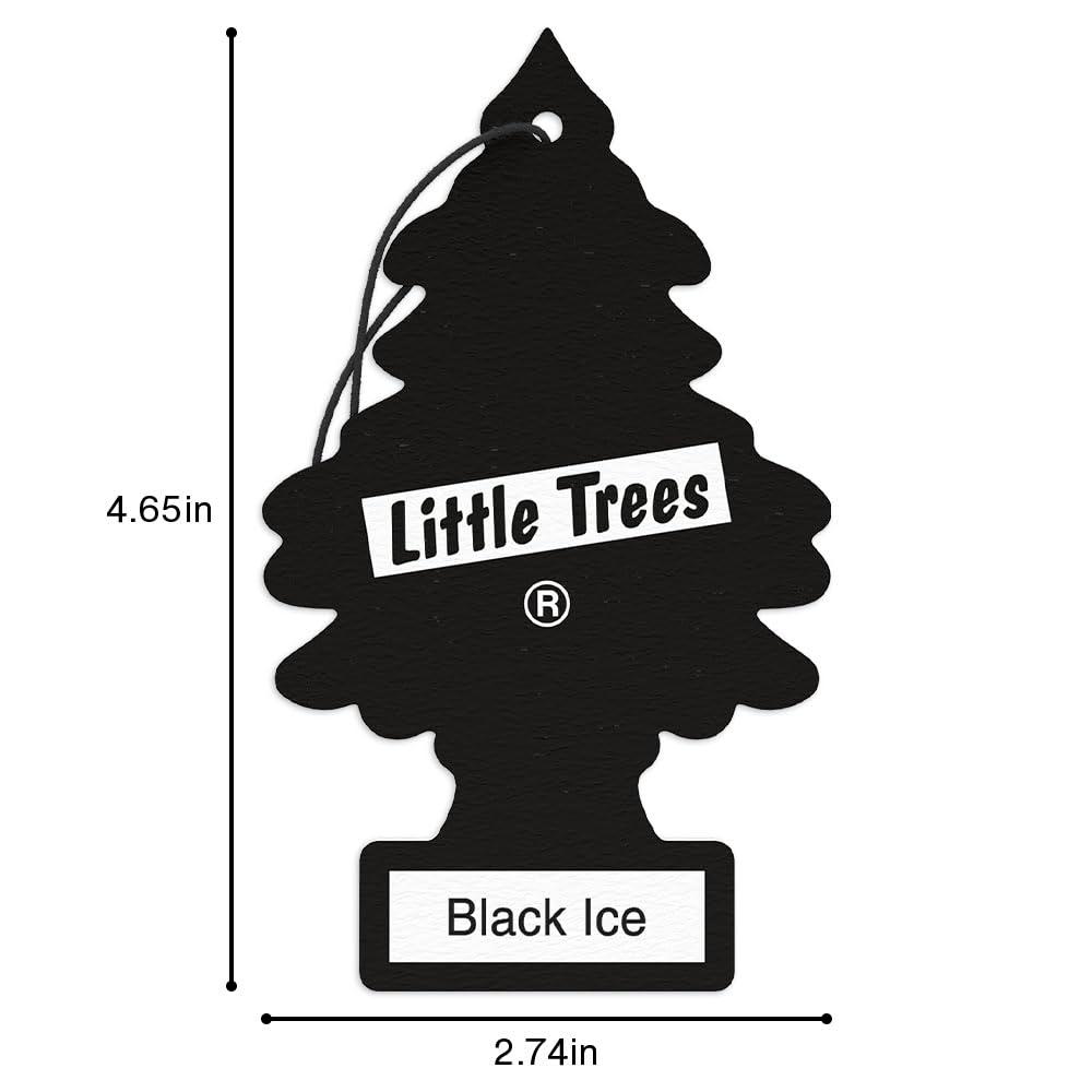 LITTLE TREES Air Fresheners Car Air Freshener. Hanging Tree Provides Long Lasting Scent for Auto or Home. Black Ice, 24 Air Fresheners - Image 6