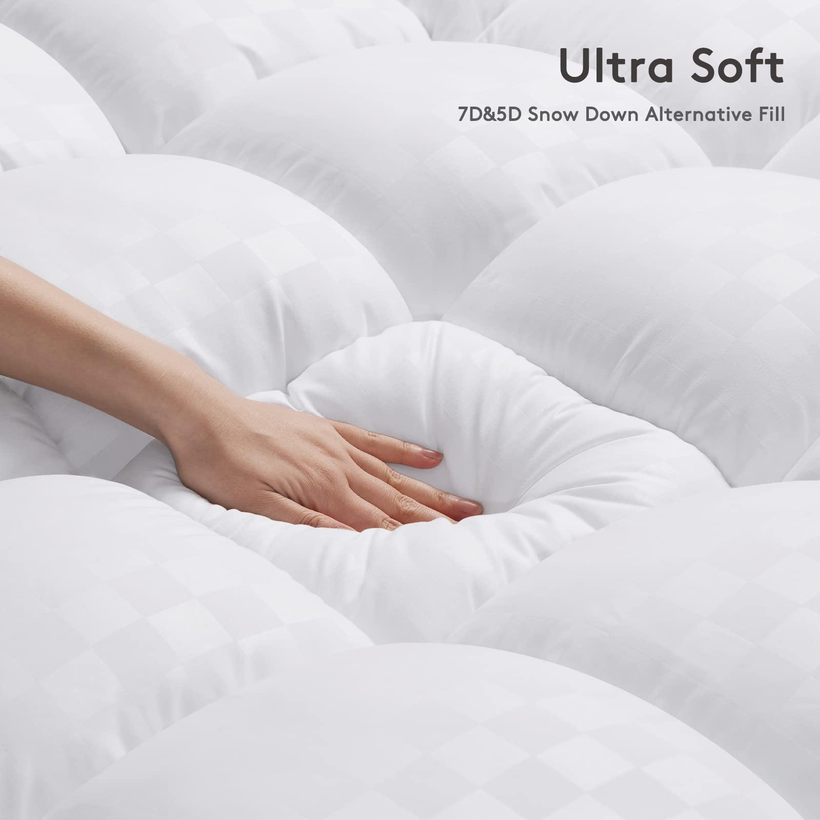 SameBed Mattress Topper Queen,Extra Thick Mattress Pad Cover for Back Pain,Cooling Mattress Protector with 8-21 Inch Deep Pocket,Overfilled Down Alternative Filling - Image 5