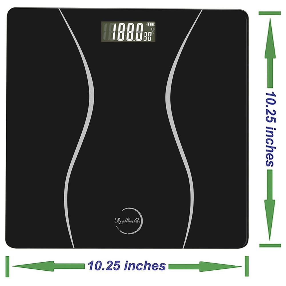Scale for Body Weight, Digital Bathroom Scale, Weight Scales for People,Body Scale,Black,Max:400LB/180KG,2 Weighing Units: LB/KG - Image 2