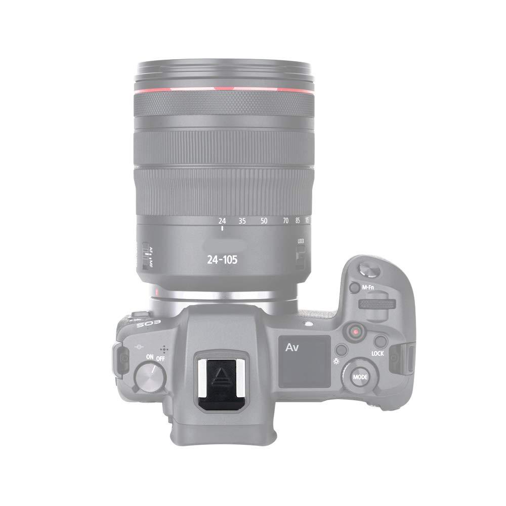 2 Pack RF Mount Body Cap Cover & Rear Lens Cap for Canon EOS R100 R50 R50V R8 R R1 R3 R5 R6 Mark II R7 R10 RP Mirrorless Camera & RF Mount Lenses, with 2 Extra Hot Shoe Protective Covers Included - Image 6