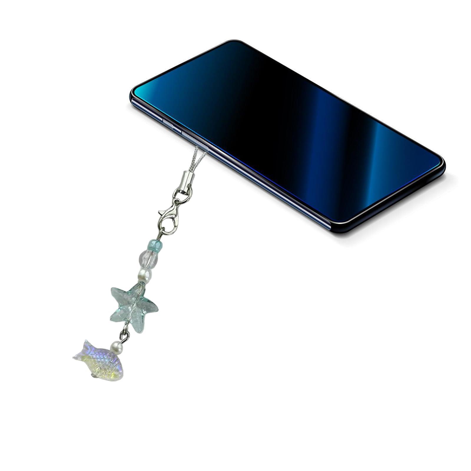 Ywmsfl Glass Sea Star Fish Phone Charm Colorful Beaded Keychain Pendant Accessory Stylish Smartphone Chain For Women Girls - Image 7
