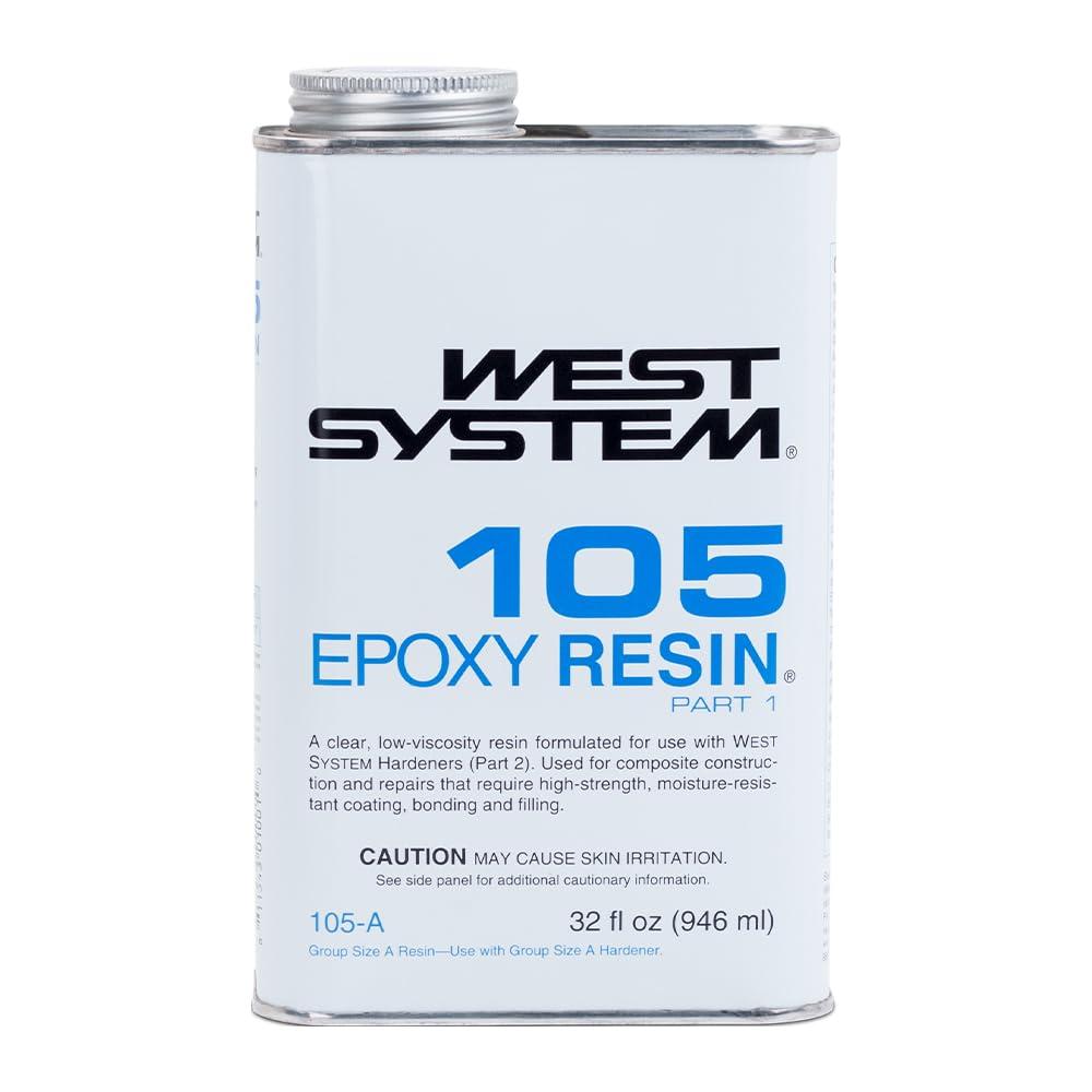 WEST SYSTEM 105A Epoxy Resin (32 fl oz) Bundle with 207SA Special Clear Epoxy Hardener (10.6 fl oz) and 300 Mini Pumps Epoxy Metering 3-Pack Pump Set (3 Items) - Image 2
