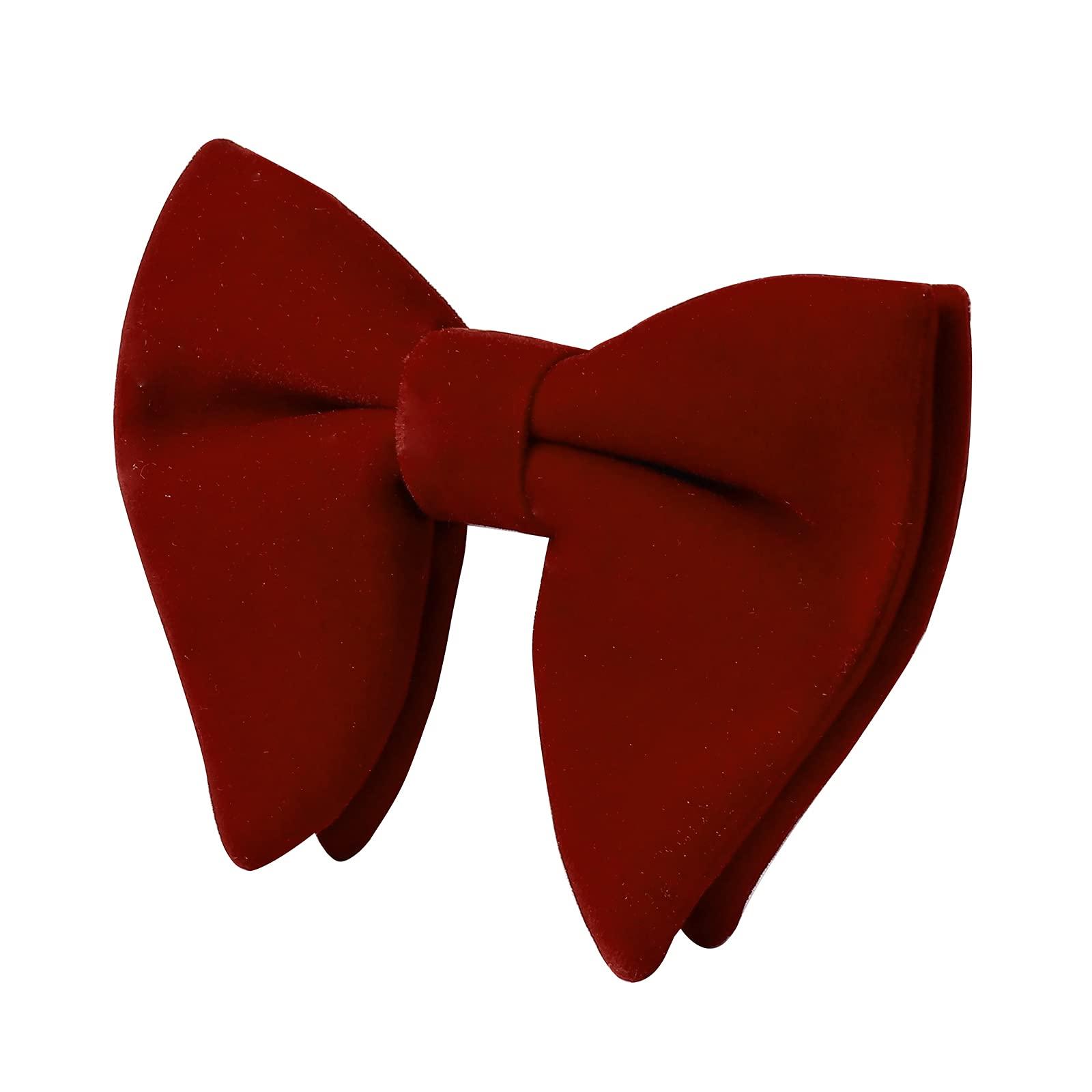 PACGOTH Bow Ties for Men, Men’s Pre-Tied Bow Ties, Velvet Bow Ties for Men, Adjustable Oversized Tuxedo Bow Tie With Gift Box - Image 3