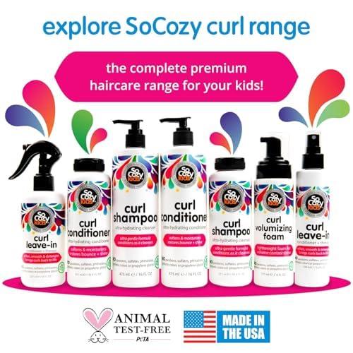 So Cozy Leave In Conditioner Spray (8 Fl Oz) Paraben-Free Detangler for Kids' Curly Hair, Deep Conditioner & Tangle-Free Curls, Gentle & Nourishing with Keratin, Vitamin B5, Olive Oil & Jojoba Oil - Image 6