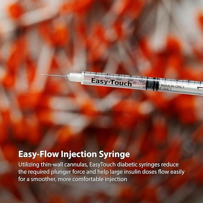 Easy Touch U-100 Insulin Syringe with Needle, 29G 1cc 1/2-Inch (12.7mm), Box of 100 - Image 6