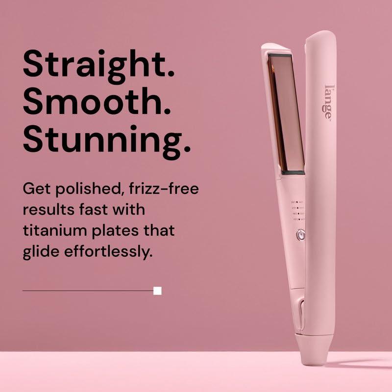 L'ANGE HAIR Straight Forward Titanium Flat Iron – 1” Floating Plates | Dual Voltage | 360° Swivel Cord | Auto Shut-Off | Safety Cool Tips | Ideal for Straightening, Curling, and Waving (Blush) - Image 3