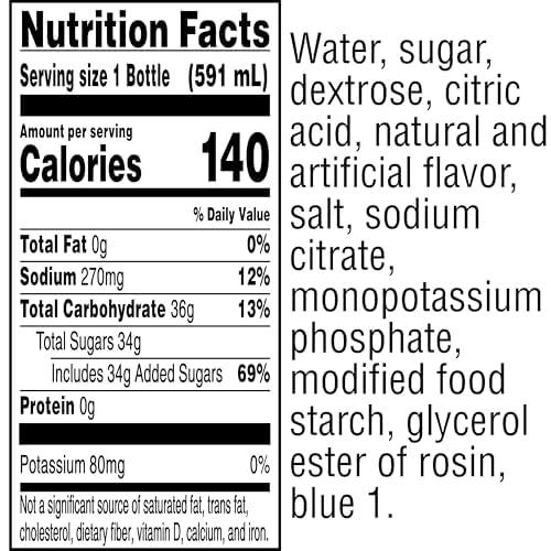 Gatorade Thirst Quencher Sports Drink, Cool Blue, 20oz Bottles, 8 Pack, Electrolytes for Rehydration - Image 8
