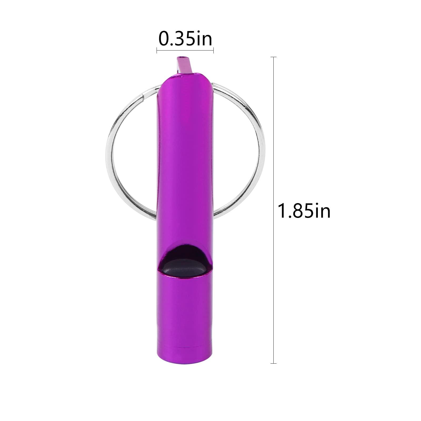MIDELONG 6 pcs Emergency Whistle with Key Chain, Aluminum Extra Loud Safety Survival Whistle Keychain for Outdoor Sports Camping Hiking Boating Hunting, 6 Colors - Image 2