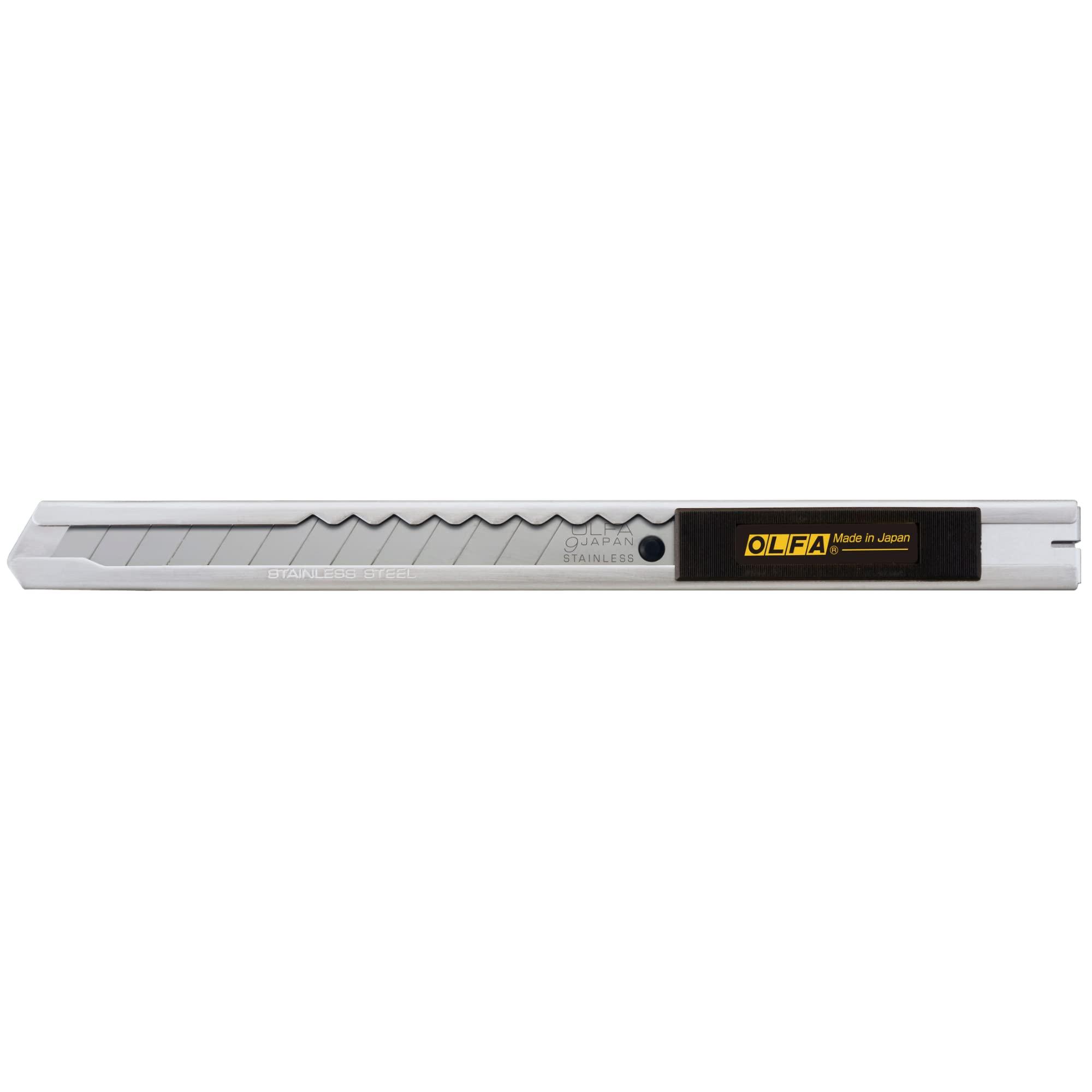 OLFA 9mm Stainless Steel Utility Knife (SVR-1) - Multi-Purpose Retractable Precision Knife w/Snap-Off Blade, Replacement Blades: Any OLFA 9mm Blade - Image 3
