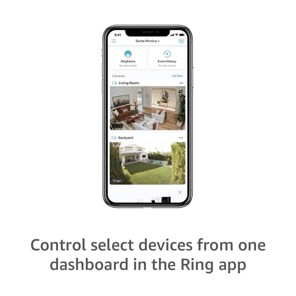 Ring Outdoor Cam (Stick Up Cam) | Weather-Resistant Outdoor Camera, Live View, Color Night Vision, Two-Way Talk, Motion alerts, Works with Alexa | White - Image 4