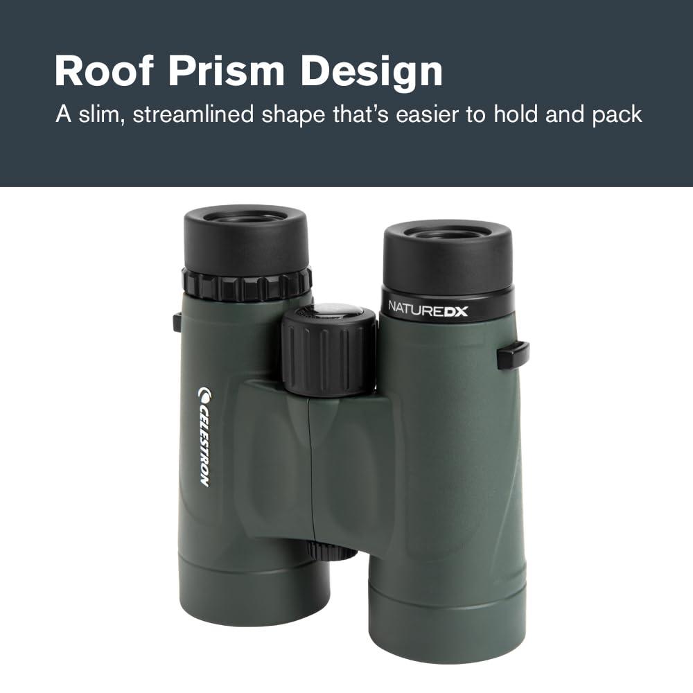 Celestron - Nature DX 8x42 Binoculars – Ideal for Birding and Outdoors – 42mm Objective Lenses – Wide 7.4° Field of View – BaK-4 Prisms – Fully Multi-Coated – Waterproof and Fogproof - Image 7