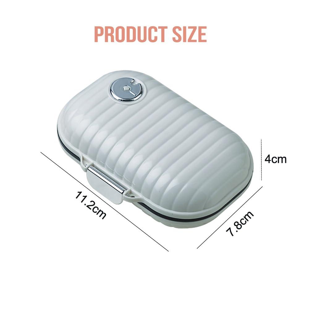 SCDZCAR Portable Daily Pill Box Organizer Case Medicine Travel Storage Dispenser Case Health & Household Pill Organizers Compact Pill Box and Pill Holder for Pocket Purse (White, Big) - Image 6