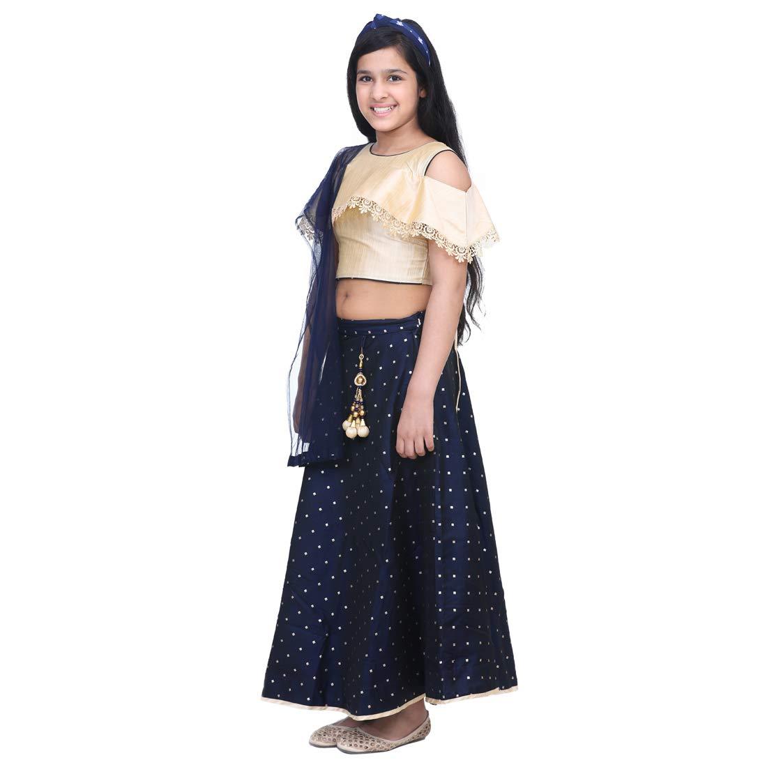 ADIVA Girls Indian Ethnic Wear Lehenga Choli for Kids - Image 2
