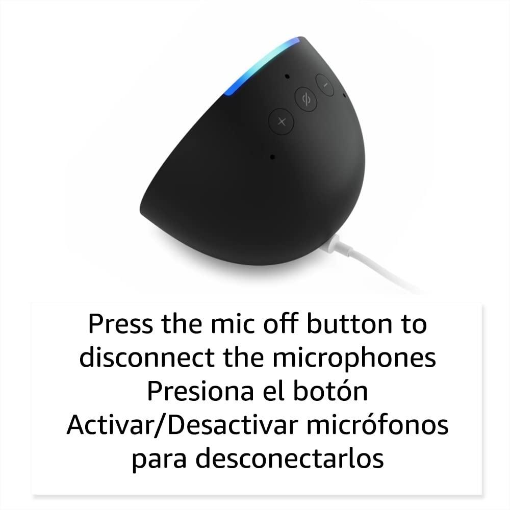 Echo Pop | Full sound compact smart speaker with Alexa | | International Version with EU Power Adaptor | Charcoal - Image 6