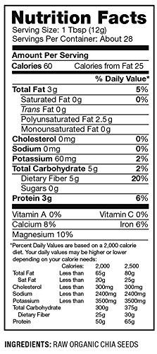 Nutiva Organic Premium Raw Ground Chia Seeds, 12 Ounce, USDA Organic, Non-GMO, Whole 30 Approved, Vegan, Gluten-Free & Keto, Nutrient-Dense Seeds with 3g Plant Protein & 5g Fiber for Salads, Yogurt & Smoothies - Image 4