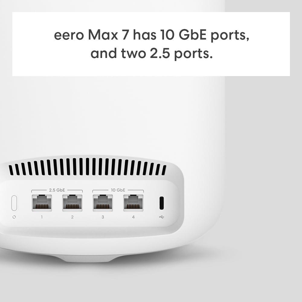 Amazon eero Max 7 (1-pack) with Amazon eero Outdoor 7 (1-pack) mesh wifi system - Image 3
