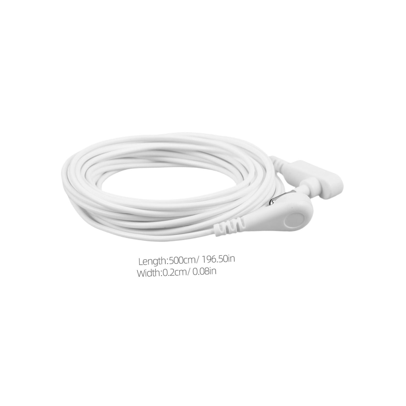 Garneck Ground Wire Accessories Simple Connector Table Pad Grounding Wire Cable Accessories Anti-Static Grounding Wire Power Cord Connector Mouse Pad Grounding Wire Plastic White - Image 3