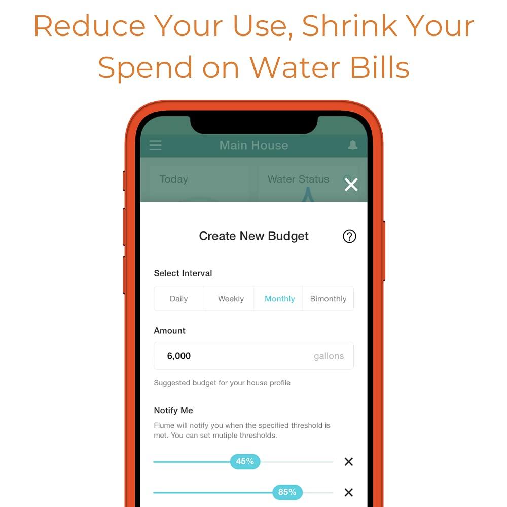Flume2 Smart Home Water Monitor and Leak Detector – Real-Time Water Usage Tracking, Easy Installation, No Plumbing Required - Image 4
