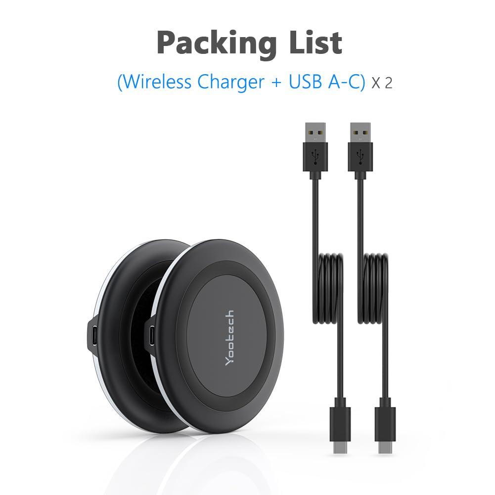 Yootech [2 Pack] Wireless Charger,10W Max Fast Wireless Charging Pad Compatible with iPhone 16e/16/16 Plus/16 Pro Max/15/14/13/SE 2022/12/11/X/8,Samsung Galaxy S23/S22,for AirPods Pro 2(No AC Adapter) - Image 7