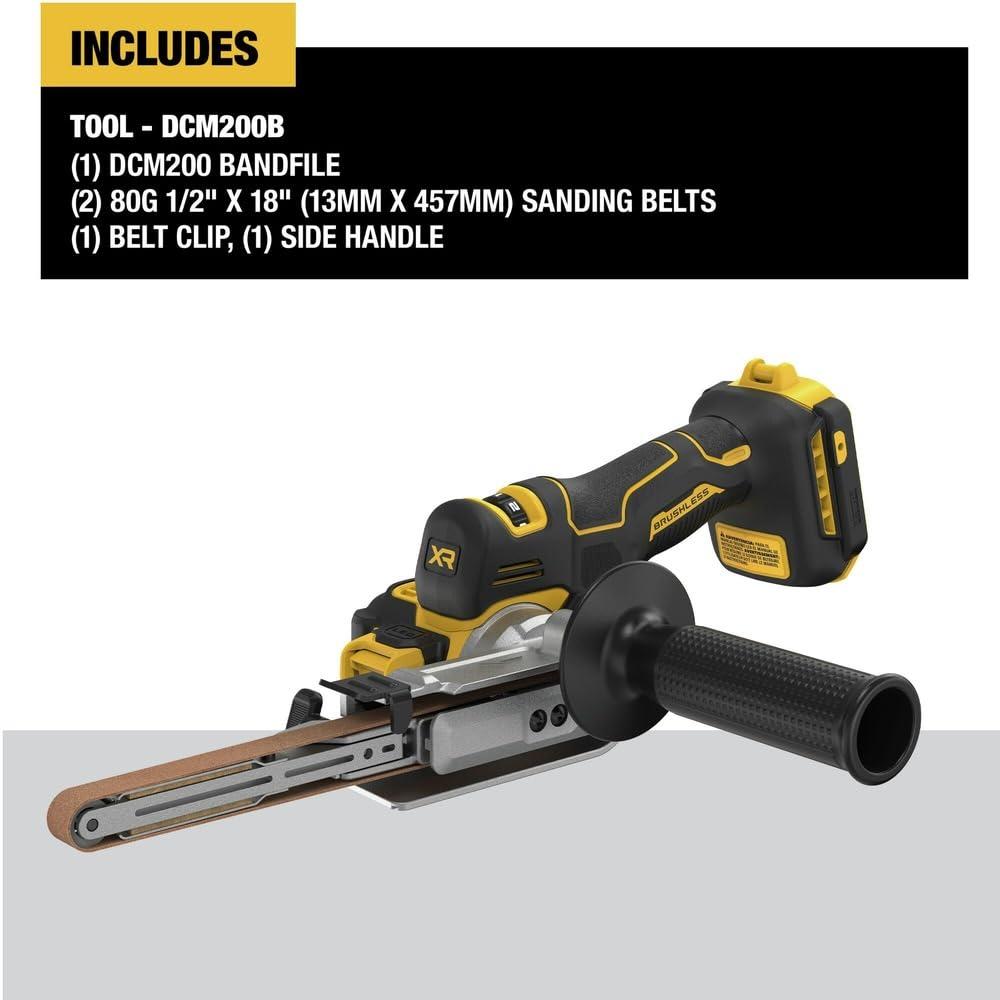 DEWALT 20V MAX XR Cordless Bandfile Power Tool Belt Sander, Bare Tool Only (DCM200B) - Image 2